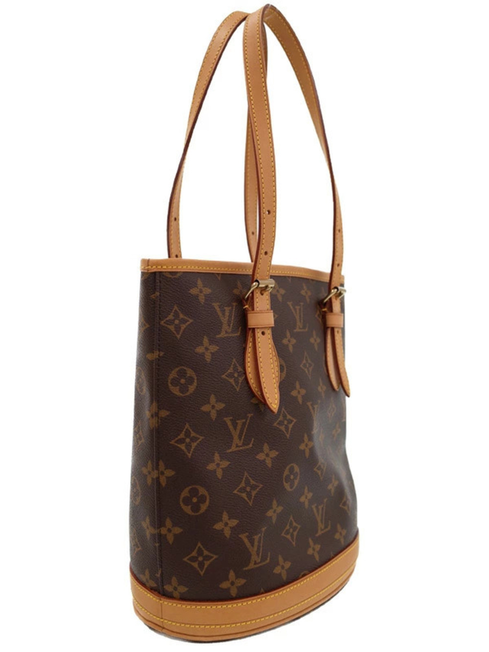 Louis Vuitton Monogram Bucket Bag Shoulder Brown